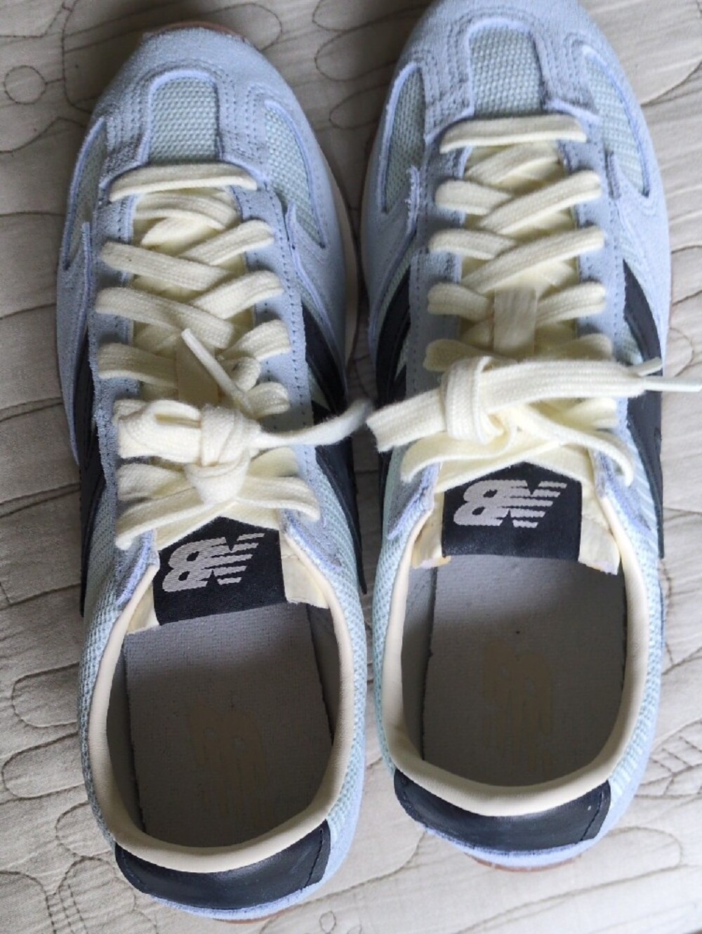 New Balance 471 Light Blue/Navy/Cream Classic Trainer Sneakers - Picture 6 of 7